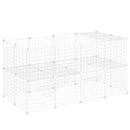 PawHut DIY Pet Playpen 36 Panel for Rabbit Chinchilla Hedgehog, White