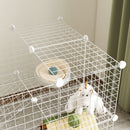 PawHut DIY Pet Playpen 36 Panel for Rabbit Chinchilla Hedgehog, White