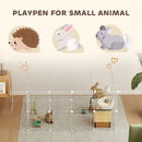 PawHut DIY Pet Playpen 36 Panel for Rabbit Chinchilla Hedgehog, White