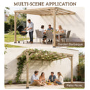 Outsunny Lean-To Wooden Pergola Kit, Grape Trellis with Stable Structure