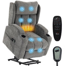 HOMCOM Power Recliner Chair W/ Massage And Heat, Electric Lift Chair, Grey