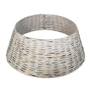 Samuel Alexander KD Willow Christmas Tree Skirt Wicker Rattan White Wash