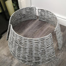 Samuel Alexander KD Willow Christmas Tree Skirt Wicker Rattan Light Grey