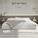 HOMCOM Floating Bedside Table Set Of 2 Wall Mounted Nightstand Brown