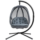 Outsunny Hanging Egg Chair -  Grey