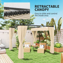 Outsunny 3 x 3(m) Pergola with Retractable Roof and Curtains