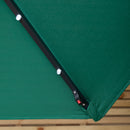 3m Solar Powered Lit Banana Cantilever Garden Parasol With LEDs & Base Weights Included In Green