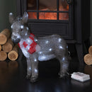 34cm Battery Operated Light up Acrylic Christmas Donkey Decoration with White LEDs