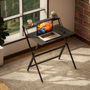 HOMCOM 81.5 Cm Folding Computer Desk For Small Spaces Bedroom, Black