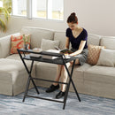 HOMCOM 81.5 Cm Folding Computer Desk For Small Spaces Bedroom, Black