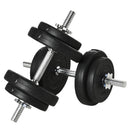 HOMCOM 20KG Adjustable Dumbbells Weight Set Hand Weight For Body Fitness