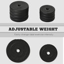 HOMCOM 20KG Adjustable Dumbbells Weight Set Hand Weight For Body Fitness