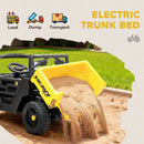 AIYAPLAY 12V Kids Ride on Car, Kids UTV with Electric Dump Bed, Yellow