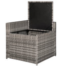 Outsunny Patio Rattan Sofa Set  6 Seater - Grey