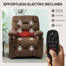 HOMCOM Electric Massage Recliner Armchair with Heat, Reclining Chair, Brown