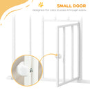 PawHut Extra Tall Dog Gate with Cat Door Auto Close for Stairs 74-101 cm Wide