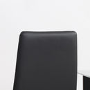 HOMCOM Dining Chairs, Faux Leather Kitchen Chairs, Black