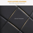 HOMCOM Dining Chairs, Faux Leather Kitchen Chairs, Black