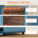 20L Mini Oven Toaster Oven W/ Warm Broil Toast Bake Air Fryer Timer 1400W Blue