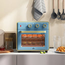 20L Mini Oven Toaster Oven W/ Warm Broil Toast Bake Air Fryer Timer 1400W Blue