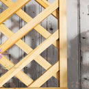 Outsunny Wooden Raised Planter with Trellis and 2 Shelves, Nature Wood