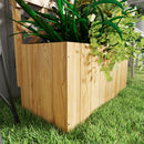 Outsunny Wooden Raised Planter with Trellis and 2 Shelves, Nature Wood