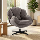 HOMCOM Accent Chair with Swivel for Living Room Grey