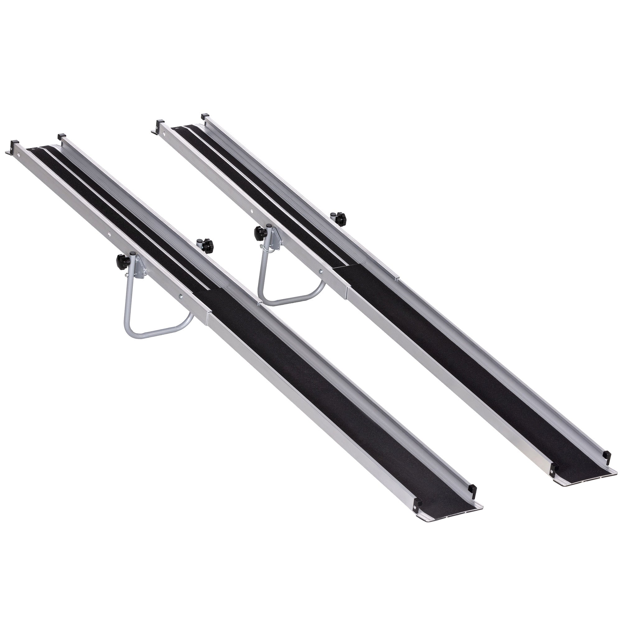 HOMCOM Aluminium Telescopic Wheelchair Ramps, 244cm, 270kg, Folding Ra