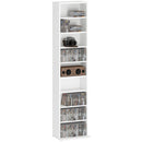 HOMCOM 260 CD Storage Unit 120 DVD Storage Tower with 9 Compartments
