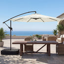 Outsunny 3 m Garden Cantilever Parasol with Sandbag, 360 Degree Rotation
