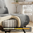 HOMCOM Accent Chair, Reading Chair With Spring Cushion, Dark Grey