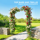 Outsunny Garden Arch, Rose Arch, 180 x 40 x 215 cm, Black