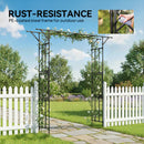 Outsunny Garden Arch, Rose Arch, 180 x 40 x 215 cm, Black