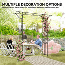 Outsunny Garden Arch, Rose Arch, 180 x 40 x 215 cm, Black