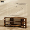 HOMCOM Corner TV Stand, TV Unit With Open Shelves For 47 Inch TV