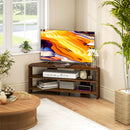 HOMCOM Corner TV Stand, TV Unit With Open Shelves For 47 Inch TV