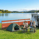 Outsunny Camping Windbreaks with Clear Windows, Orange