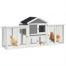 Pawhut Wooden Chicken Coop Hen House with Nesting Box Run