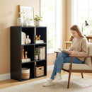 HOMCOM Industrial Storage Shelf, Bookcase, Bookshelf, Black Wood Effect