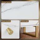 HOMCOM Sideboard Storage Cupboard with Metal Legs for Living Room, White