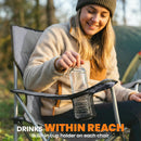 Outsunny Camping Chair Set of 2 Portable Folding Grey