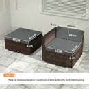 Outsunny 7-Piece Patio Furniture Cushions Water-Repellent 60x60cm, Dark Grey