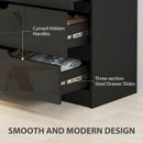 HOMCOM 4 Drawer Chest of Drawers for Bedroom, 60 x 40 x 85cm, Black