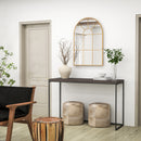 HOMCOM Modern Arched Window Wall Mirror for Bedroom, 91x60cm, Gold Tone