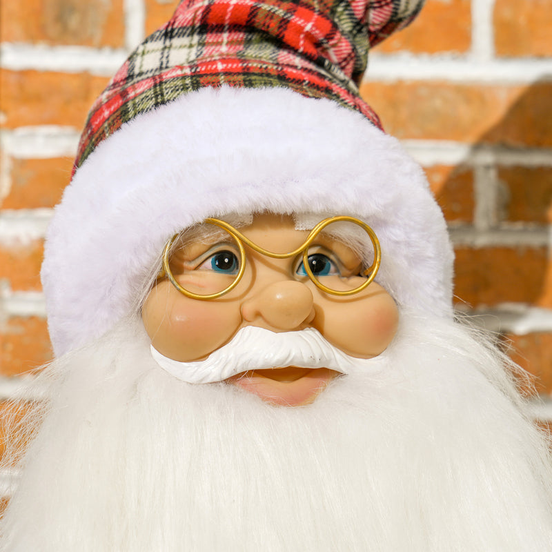 HOMCOM 133cm Animated Life Size Santa Claus with Sound Activated for Party