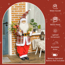 HOMCOM 133cm Animated Life Size Santa Claus With Sound Activated For Party