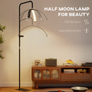 HOMCOM Half Moon Lash Light, Beauty Floor Lamp with Rotatable Head