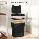 HOMCOM 15L Sensor Bin, Automatic Touchless Kitchen Bin, Battery Operated