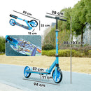 AIYAPLAY Kids Scooter, Foldable Kick Scooter W/ Adjustable Handlebar, Blue
