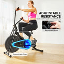 SPORTNOW Exercise Bike with Adjustable Seat, LCD Display, Smooth Belt Drive